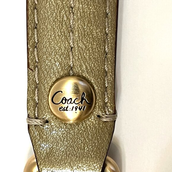 Coach - Vintage - Gold Shiny Large Hobo/ Shoulder Bag - Thick Gold Chain Accents - Picture 8 of 14